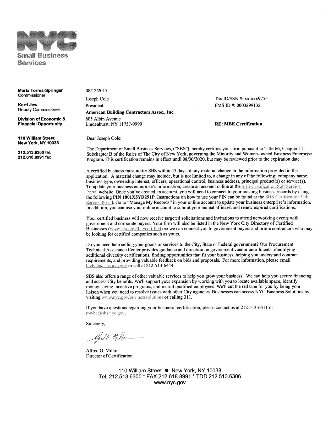 certification letter to supplier mbe certifications abc associates certification letter to supplier mbe certifications abc associates